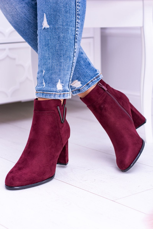 Замшеві черевики на шпильці Sergio Leone Maroon Valentia