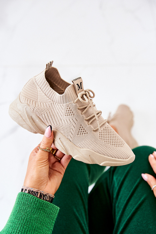 Спортивне взуття Кросівки Тканина темно-бежева Nolene