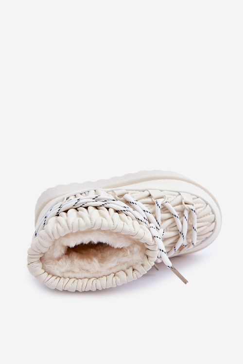 Дитячі Зимові Чоботи З Теплим Вкладенням Світло-бежеві Настіра