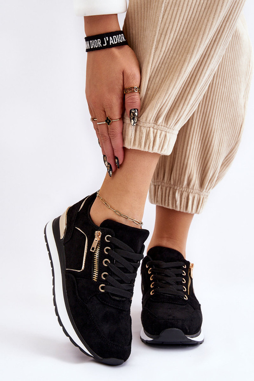 Замшеве спортивне взуття на платформі Black Riverside