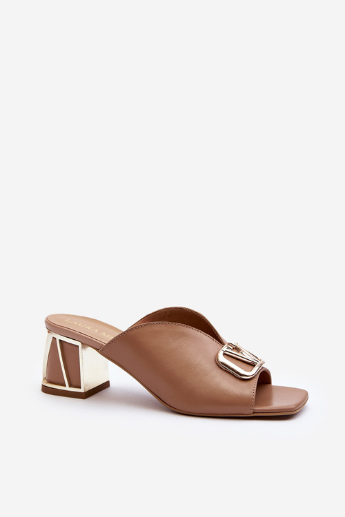 Елегантні жіночі босоніжки на підборах Laura Messi 2771 Beige