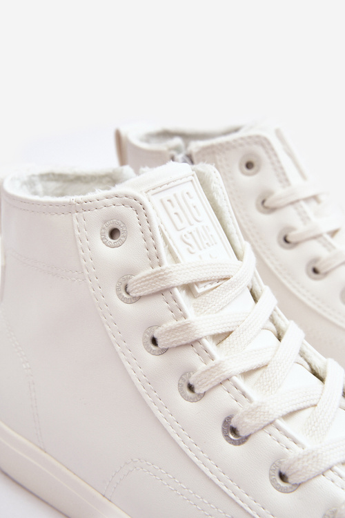 Жіночі кросівки на блискавці з підкладкою білі Big Star MM274017