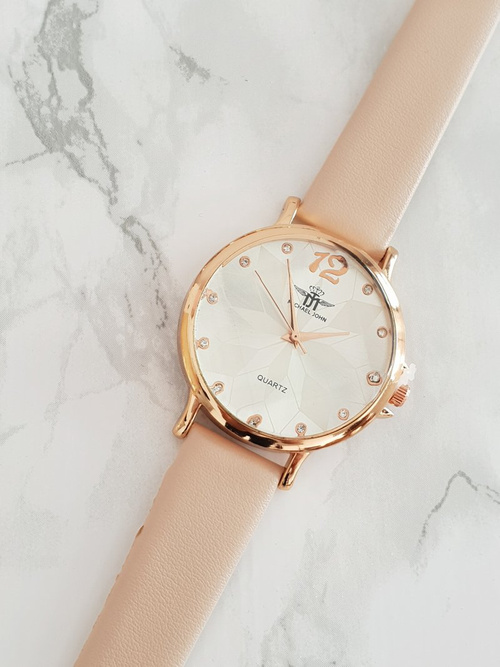 Жіночий бежевий годинник Michael John Morento