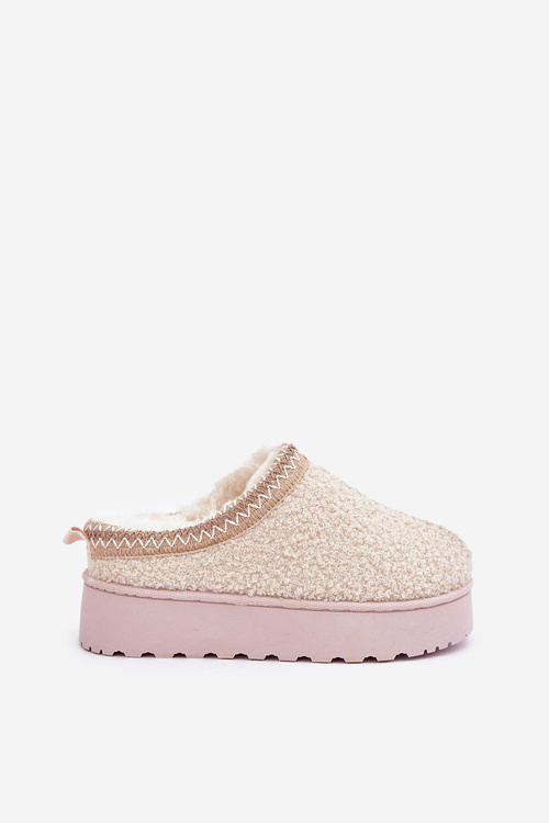 Жіночі Снігоступи На Платформі З Вишивкою Світло-бежеві Тірісса