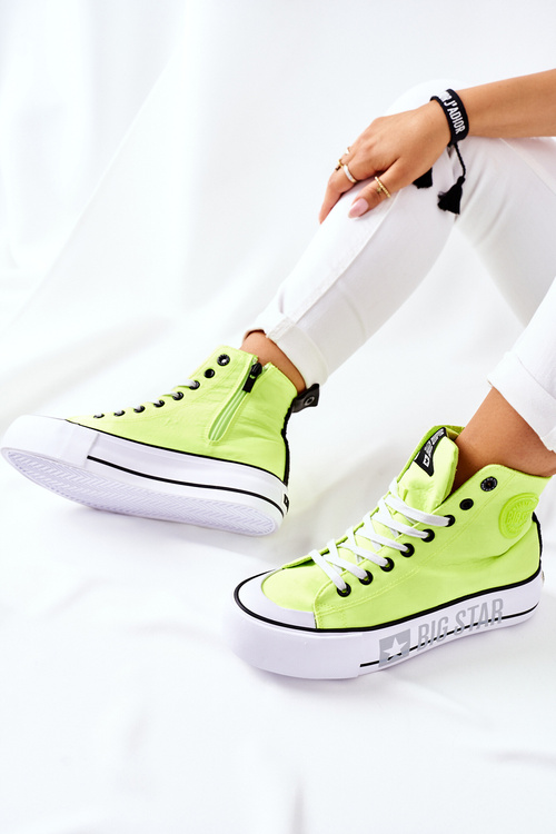 Високі кросівки на платформі Big Star II274015 Neon Yellow