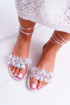 Жіночі босоніжки Lu Boo Crystals Pink Madina