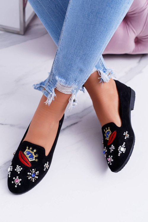 Чорні жіночі балерини Балерини з нашивками Princess