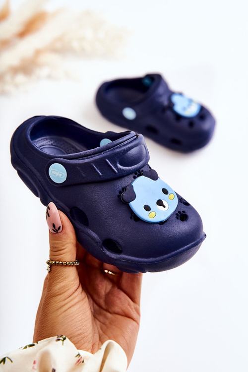 Дитячі тапочки Kroks Ведмідь Befado 159X110 темно-синій