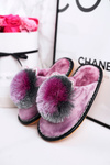 Дитячі домашні тапочки з помпоном Фіалка Попелюшка