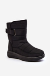 Жіночі утеплені зимові черевики на липучках, чорні Jawora