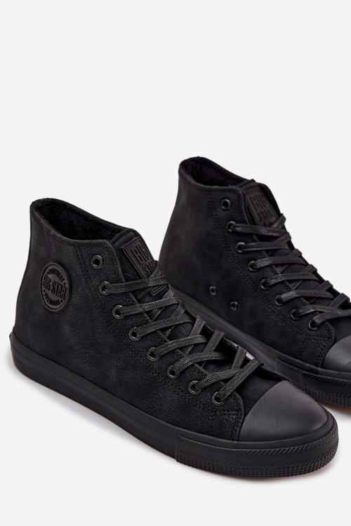 Чоловічі Теплі Кросівки З Еко Шкіри Big Star OO174247 HI-POLY SYSTEM Чорні