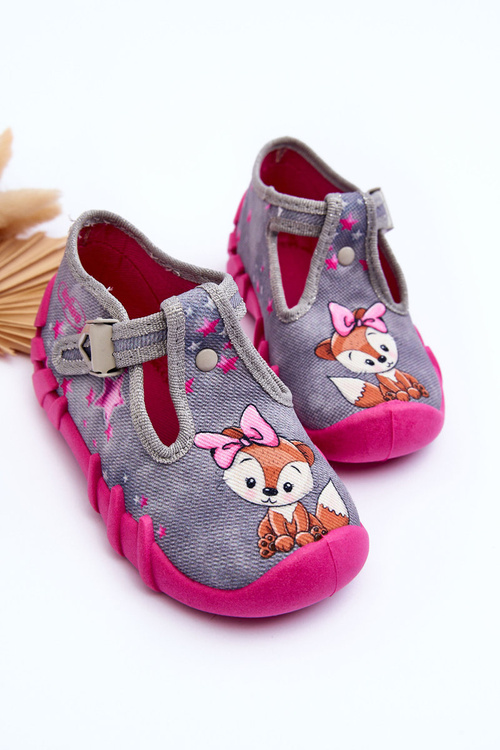 Тапочки Білочки Befado 110P467 Сіро-рожеві