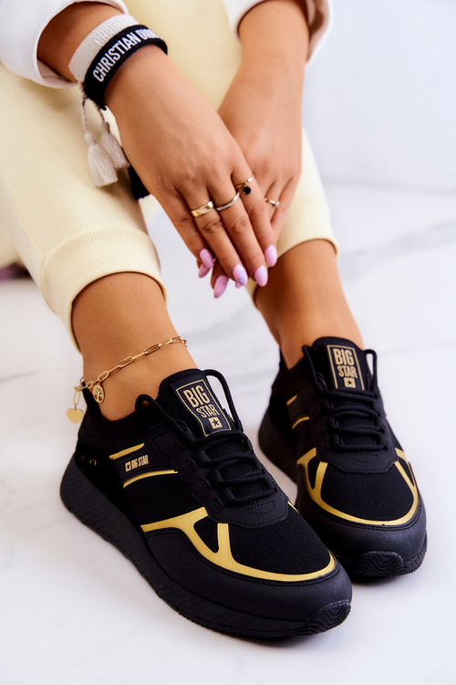 Жіночі кросівки Big Star JJ274A195 чорно-золоті