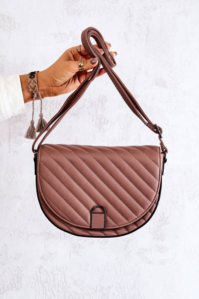 Стьобана поштова сумка з магнітом Cappucino Meridith