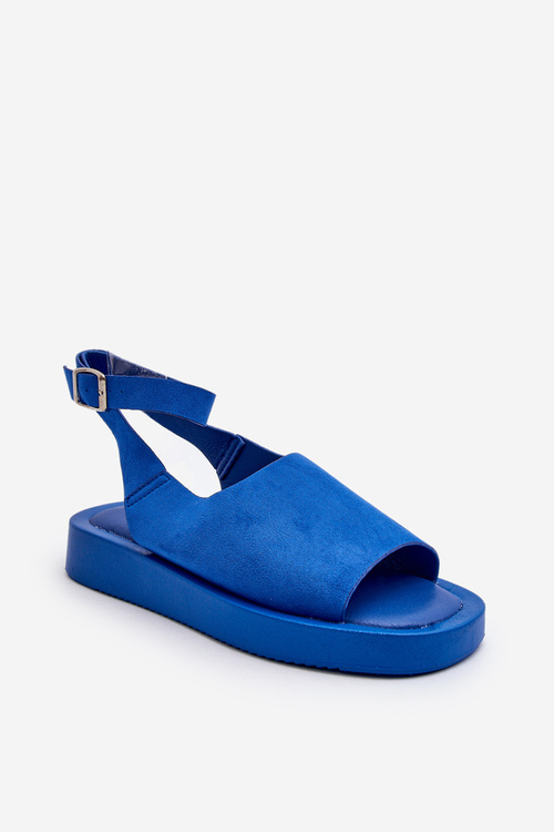 Зручні жіночі босоніжки на платформі кольору Blue Rubie