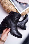 Жіночі черевики чорні на плоскому каблуці натуральна шкіра Laura Messi