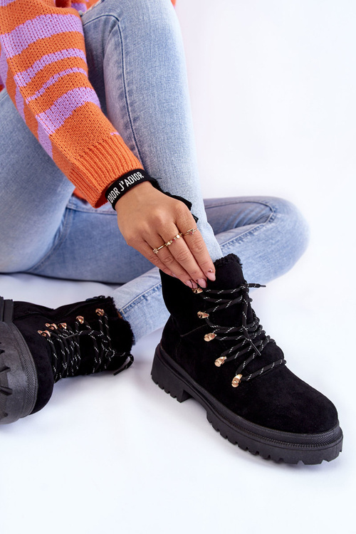 Жіночі замшеві чоботи чорні Белліта
