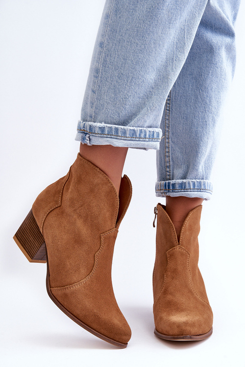 Замшеві ковбойські черевики Lewski EV28 коричневого кольору