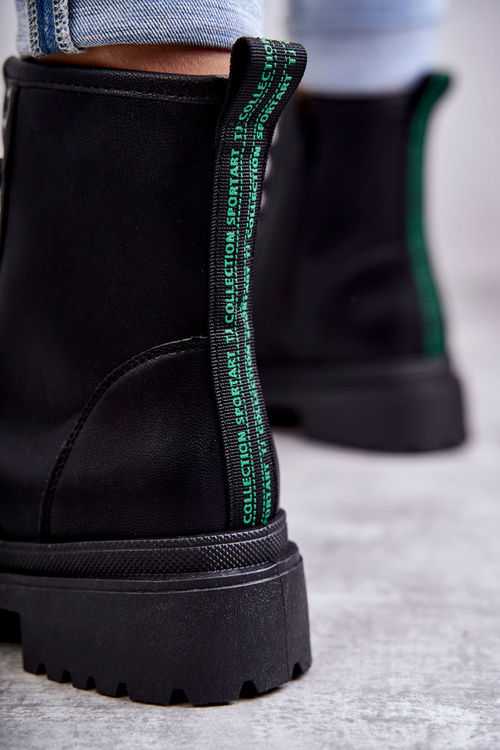 Жіночі шкіряні чоботи Workers Light Black Denila