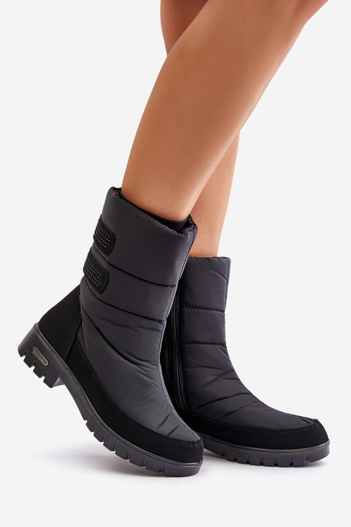 Жіночі зимові черевики на блискавці Progress PROGJ-21-16 Чорні