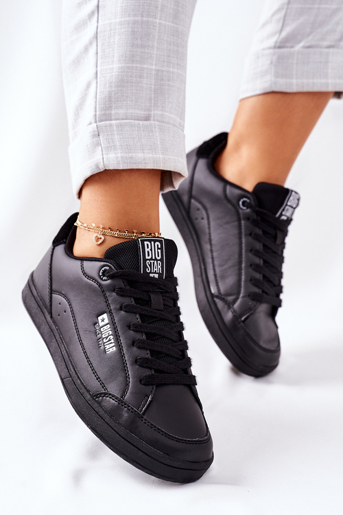 Жіночі шкіряні кросівки Memory Foam BIG STAR II274320 Чорні