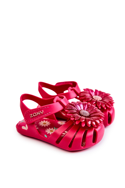 Дитячі босоніжки на липучці Аромат ZAXY JJ385030 Темно-рожевий