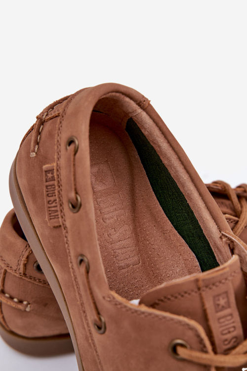 Чоловічі Шкіряні Мокасини Big Star RR174162 Верблюд