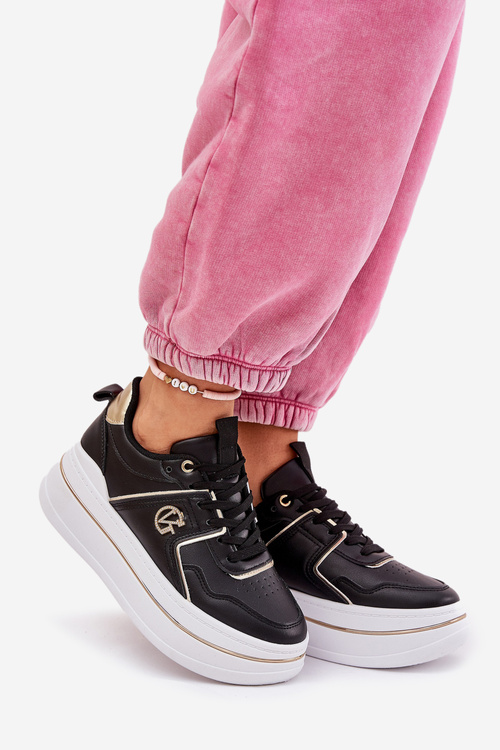 Жіночі Спортивні Черевики На Платформі Чорні Caldeno