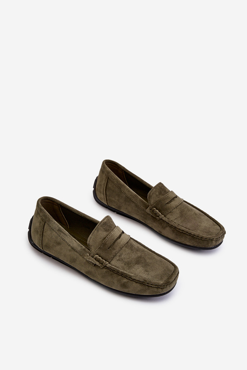 Чоловічі замшеві мокасини темно-сині Wesley