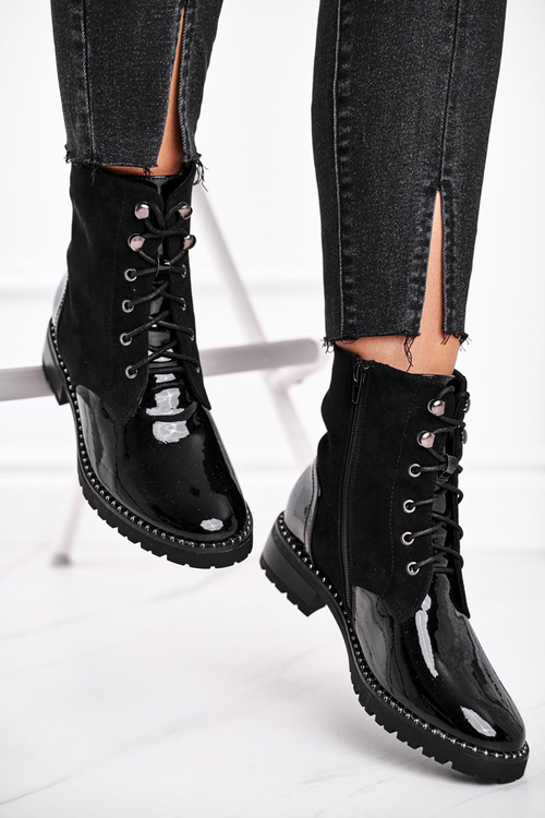 Чоботи жіночі теплі чорні громи