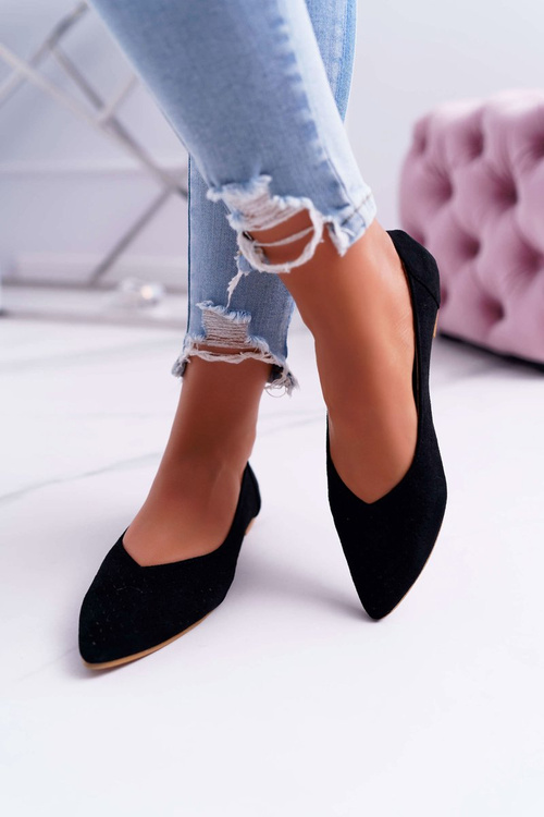 Жіночі балерини Lu Boo ажурні чорні десертні