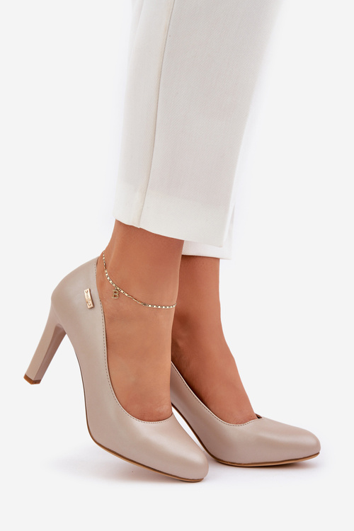 Туфлі на Каблуку Жіночі Sergio Leone Nude Perła Campbell