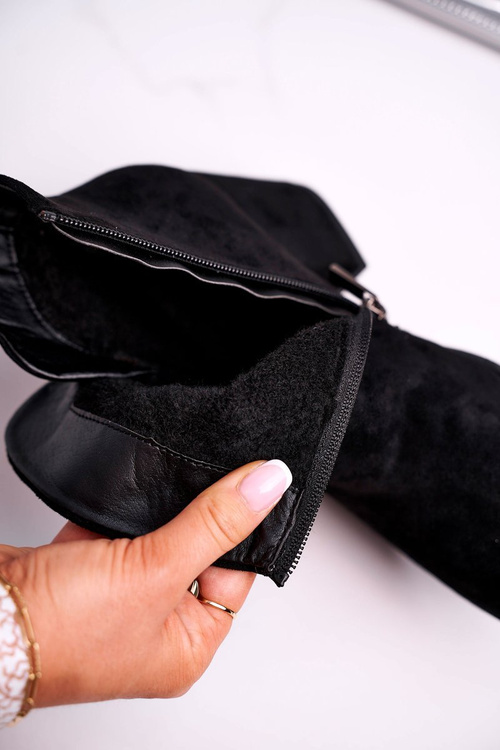 Чоботи жіночі на підборах чорні So Good