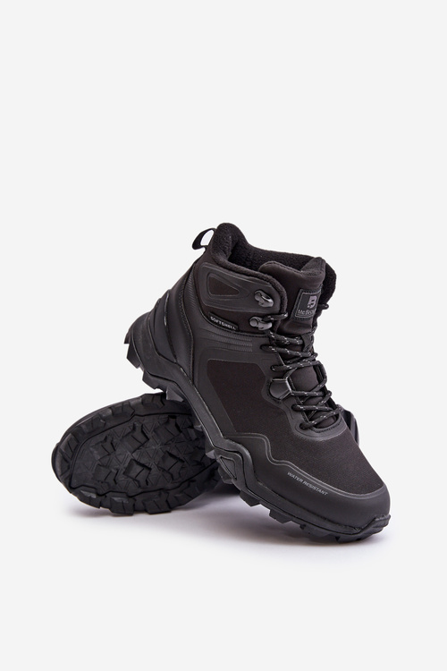 Легке утеплене чоловіче трекінгове взуття водонепроникне McBraun чорного кольору