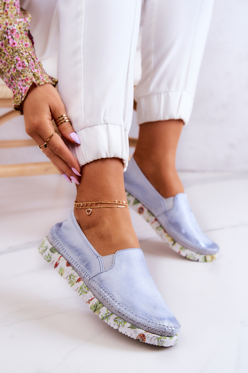 Жіночі шкіряні туфлі Maciejka 03512-40 Світло-блакитні