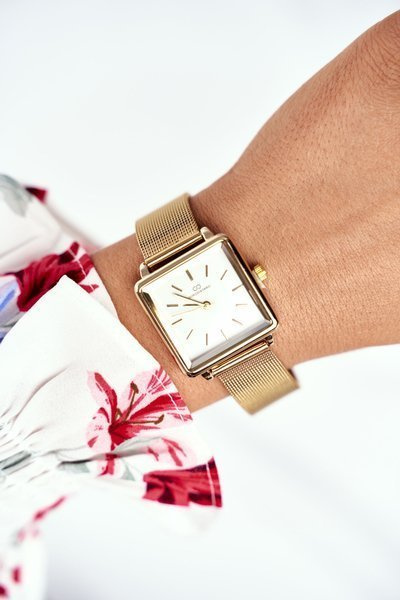 Жіночий годинник Giorgio & Dario Gold White Shield Fanne