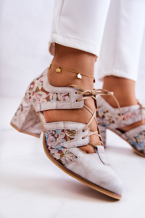 Жіночі шкіряні черевики Maciejka 05328-04 Бежеві