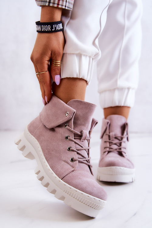 Замшеві чоботи Trapper Tiered Світло-фіолетові Dalles