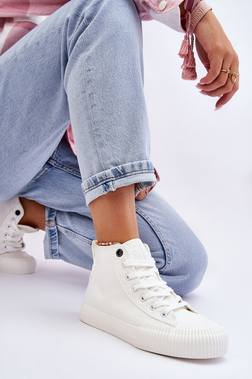 Жіночі високі кросівки Big Star Fabric LL274445 Білі