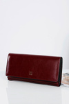 Великий жіночий бордовий модний гаманець