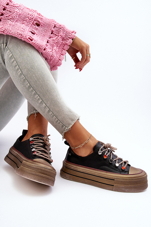 Жіночі кросівки на платформі GOE NN2N4053 Чорні