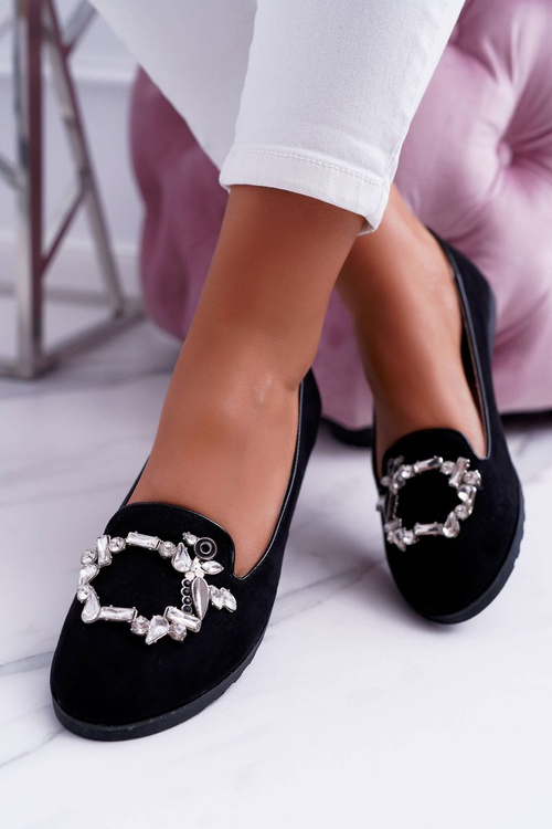 Чорні жіночі балерини Ballerina Zirconia Nergo