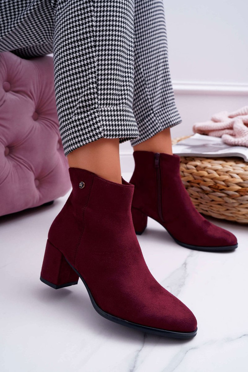 Жіночі чоботи на підборах Sergio Leone Maroon BT520