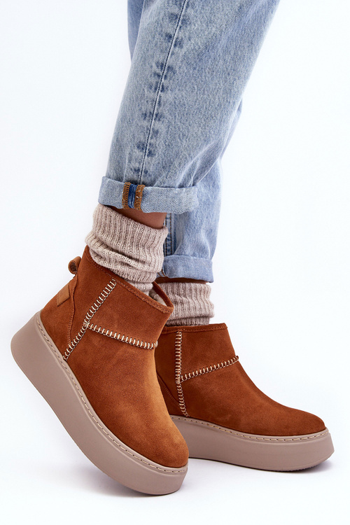 Жіночі замшеві зимові черевики Maciejka 06257-29 Коричневі