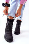 Високі зимові черевики з хутром чорного кольору Haneta