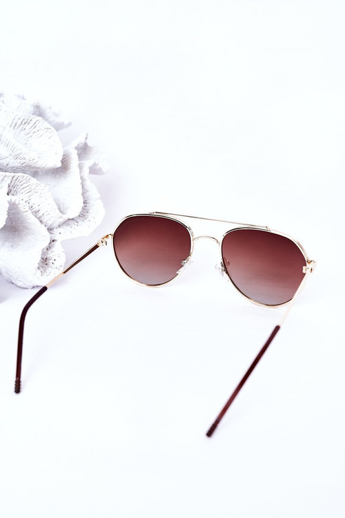 Поляризаційні сонцезахисні окуляри Авіатор Коричневі