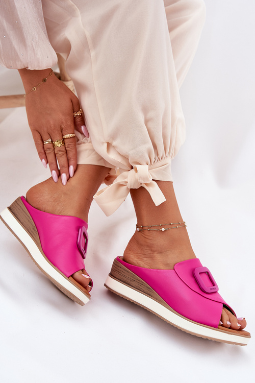 Жіночі Шкіряні Сандалі На Платформі Фуксія Artiker 56C2147