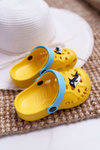 Дитячі шльопанці Домашні жовті крокси з дельфіном