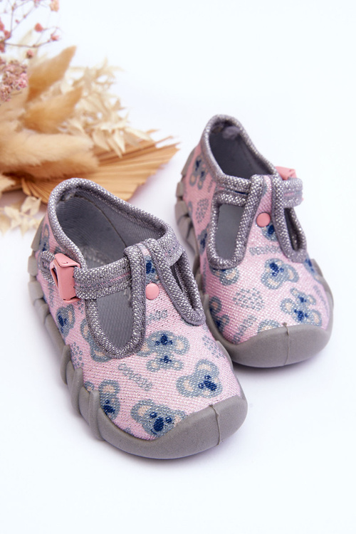 Блискуче взуття Papcie Befado 110P474 сіро-рожевий