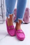 Жіночі мокасини з легкої еко-замші кольору фуксії Think